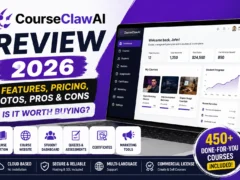 CourseClawAI Review 2026 showing course creation