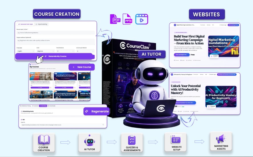 ourseClawAI online course website builder